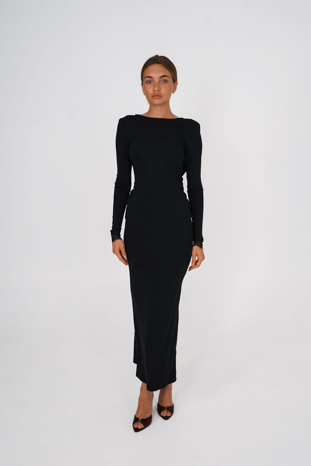Soléne Draped Back Maxi Dress