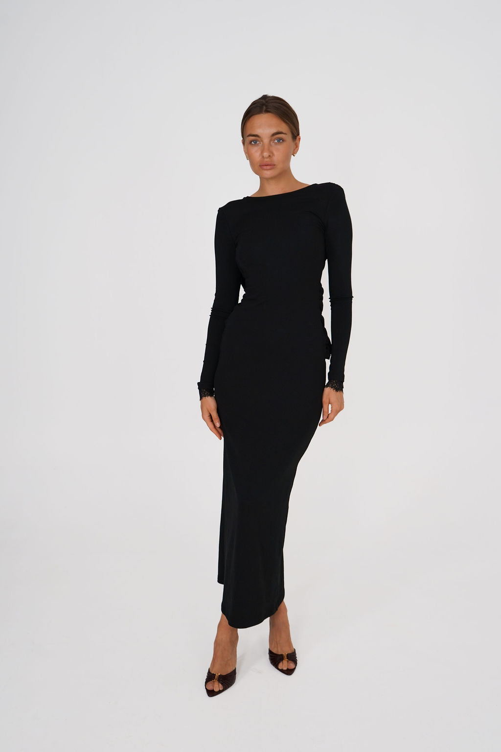 Soléne Draped Back Maxi Dress