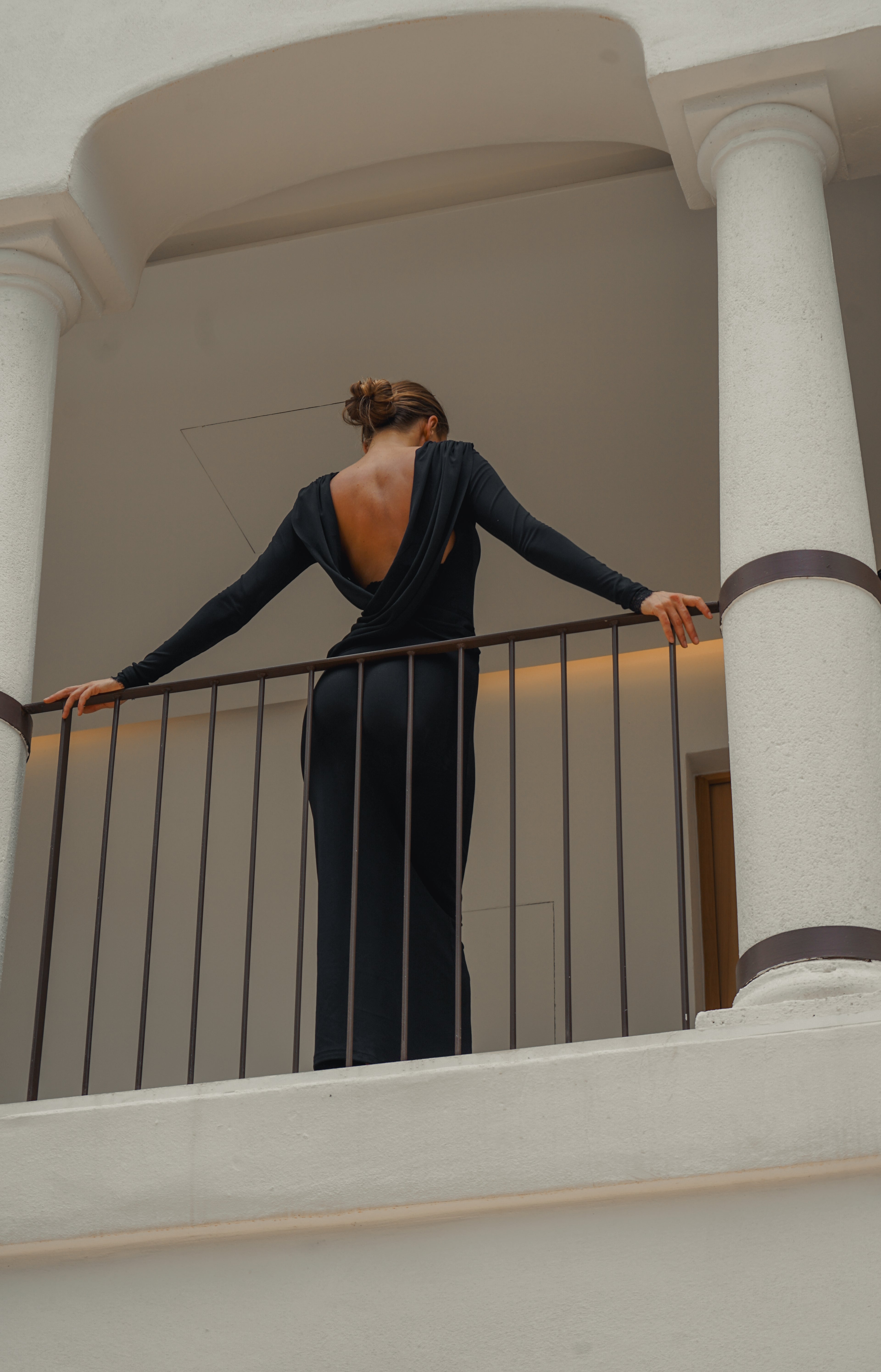 Soléne Draped Back Maxi Dress